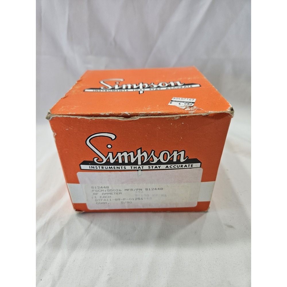SIMPSON Antenna Impedance‎ Panel Meter NOS In Original Box